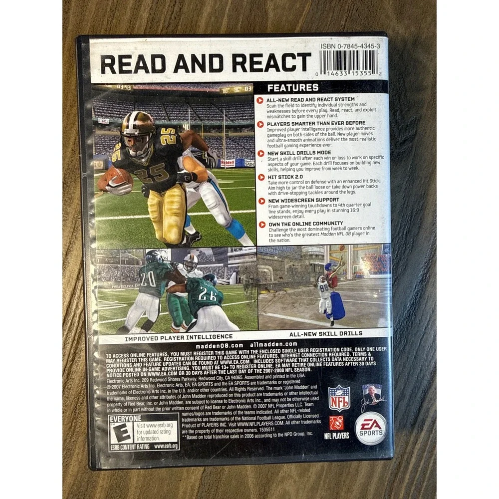 Madden 08 EA Sports NFL PC‎ DVD-ROM Game Complete with Manual Tested